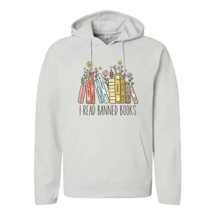 I Read Banned Books Performance Fleece Hoodie