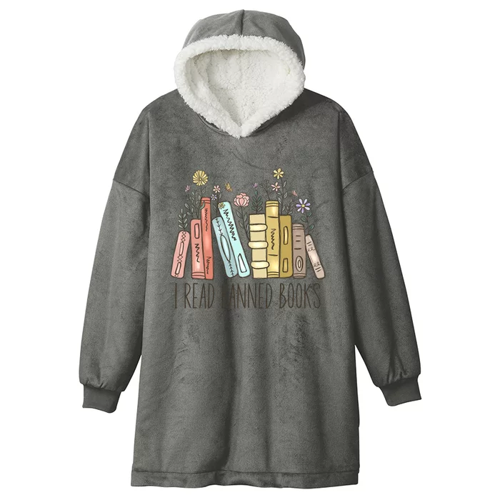 I Read Banned Books Hooded Wearable Blanket