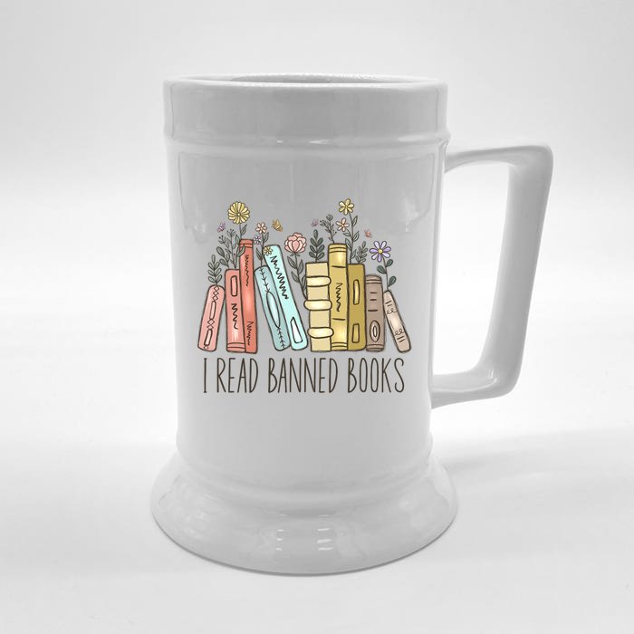 I Read Banned Books Front & Back Beer Stein