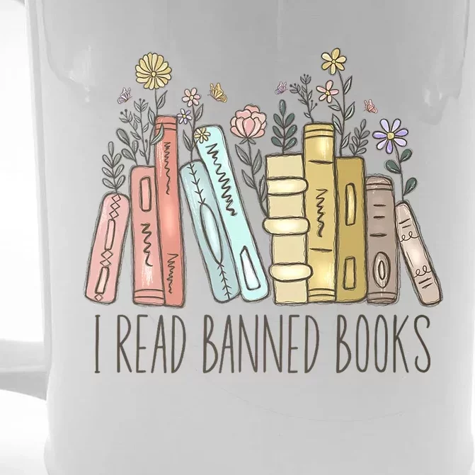 I Read Banned Books Front & Back Beer Stein