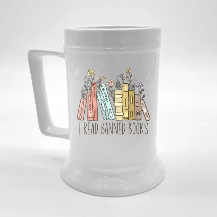 I Read Banned Books Front & Back Beer Stein