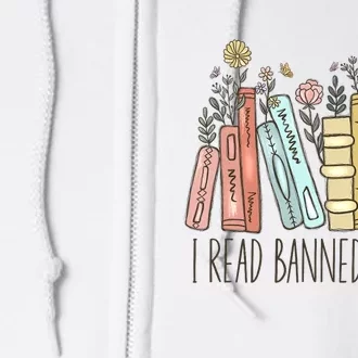 I Read Banned Books Full Zip Hoodie