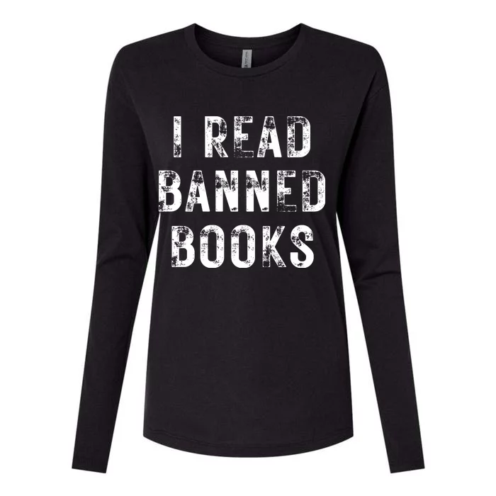 I Read Banned Books Im With The Banned Vintage Retro Womens Cotton Relaxed Long Sleeve T-Shirt