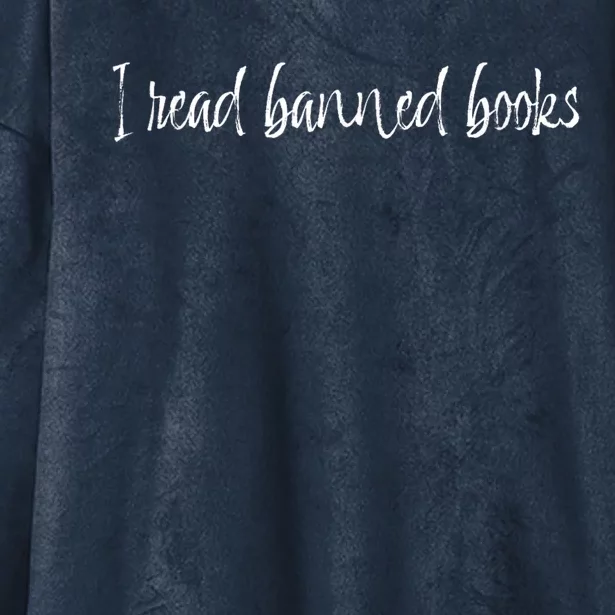 I Read Banned Books Funny Gift Hooded Wearable Blanket