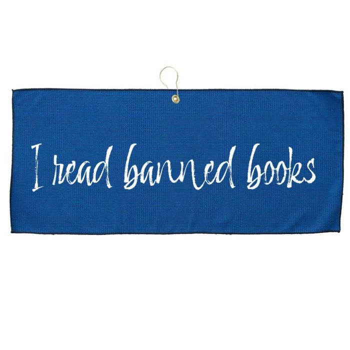 I Read Banned Books Funny Gift Large Microfiber Waffle Golf Towel