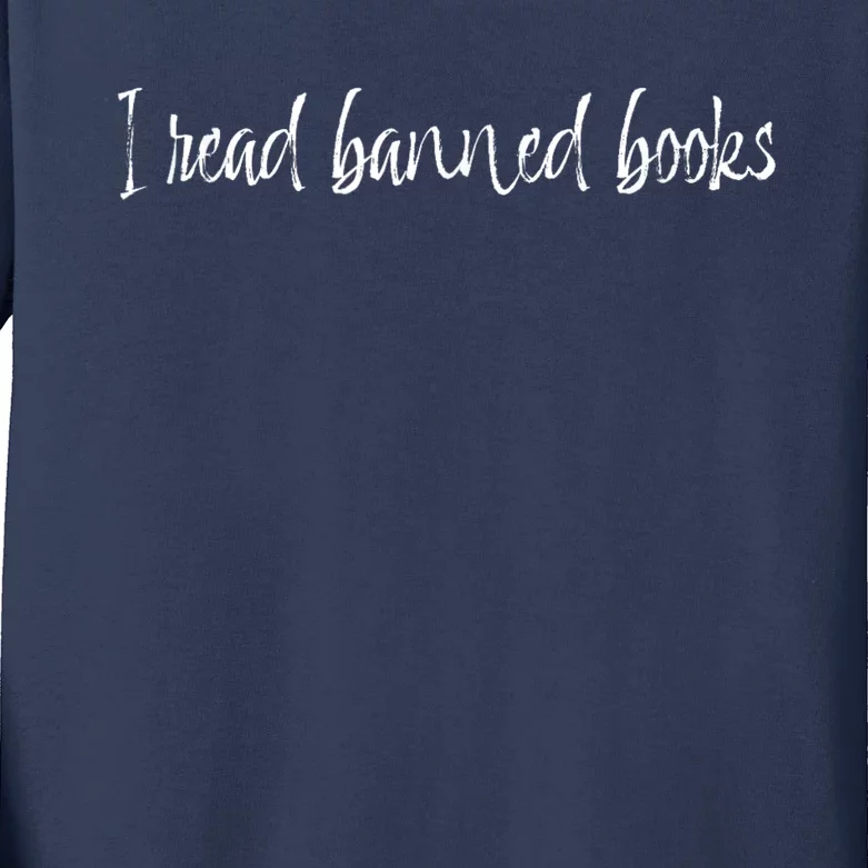 I Read Banned Books Funny Gift Kids Long Sleeve Shirt