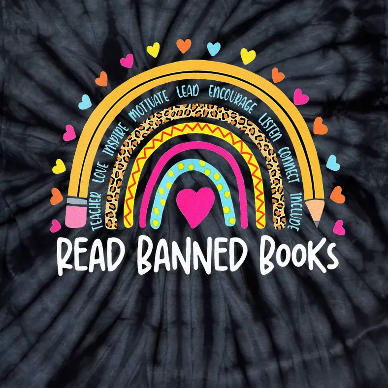 I Read Banned Books Rainbow Readers Reading Gift Tie-Dye T-Shirt