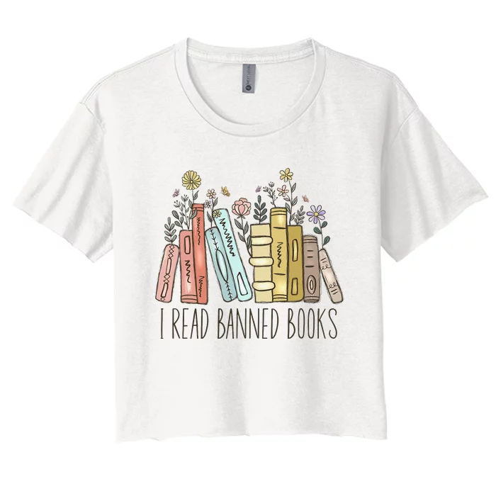 I Read Banned Books Women's Crop Top Tee