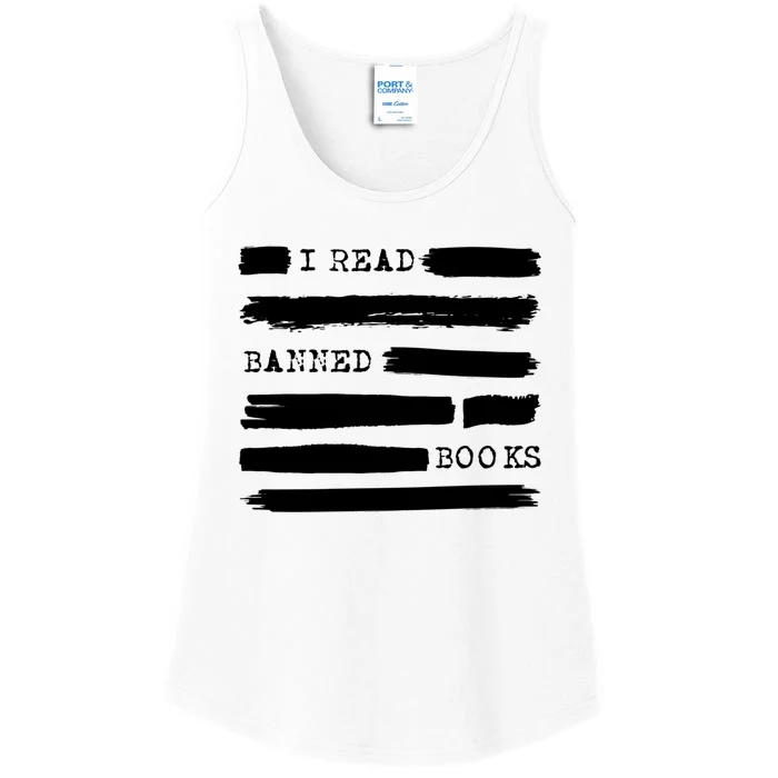 I Read Banned Books Banned Books Week Gift Librarian Teacher Ladies Essential Tank