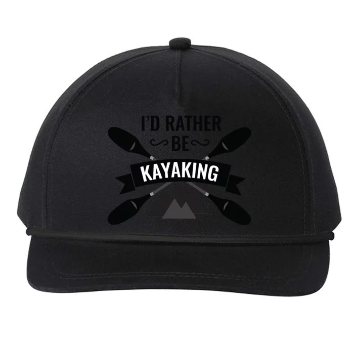 I'd Rather Be Kayaking River Canoe Canoeing For Kayak Lovers Snapback Five-Panel Rope Hat