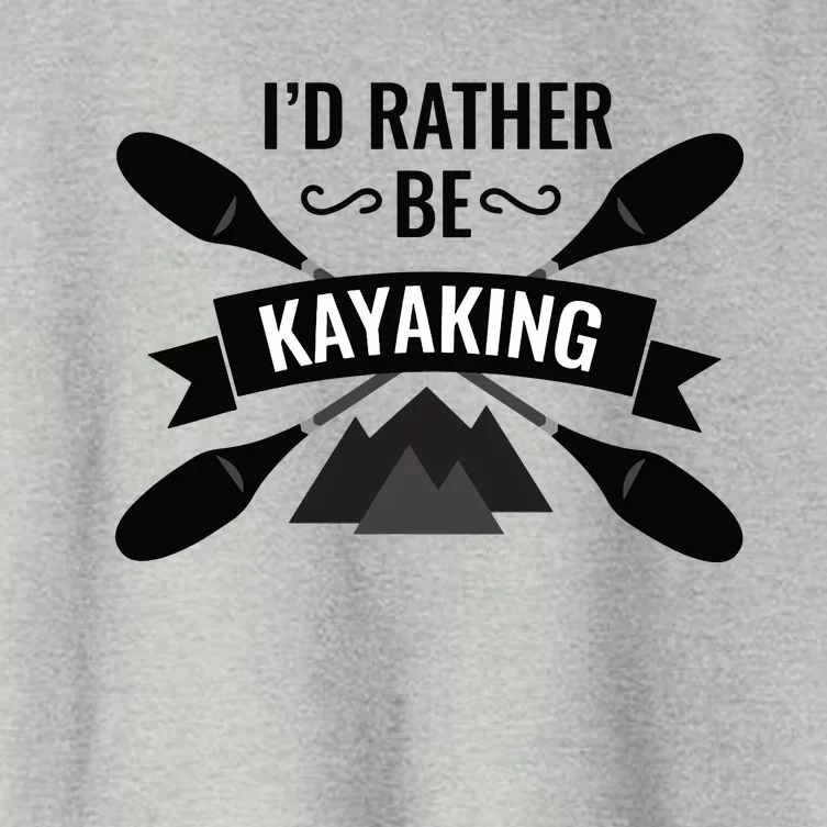 I'd Rather Be Kayaking River Canoe Canoeing For Kayak Lovers Women's Crop Top Tee