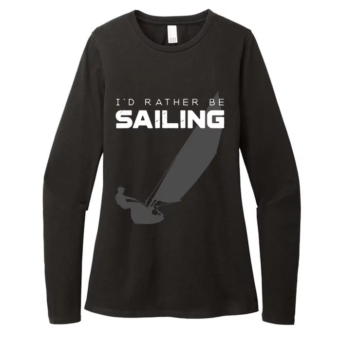 I'd Rather Be Sailing Vintage Sailing Womens CVC Long Sleeve Shirt