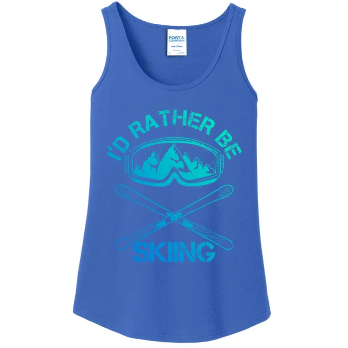 Id Rather Be Skiing Meaningful Gift Ladies Essential Tank