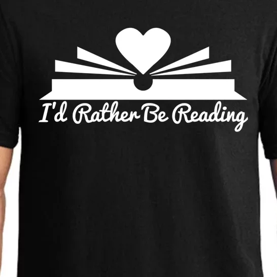 Id Rather Be Reading Cute Bookworm Graphic Meaningful Gift Pajama Set