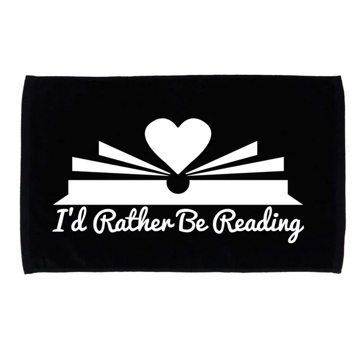 Id Rather Be Reading Cute Bookworm Graphic Meaningful Gift Microfiber Hand Towel