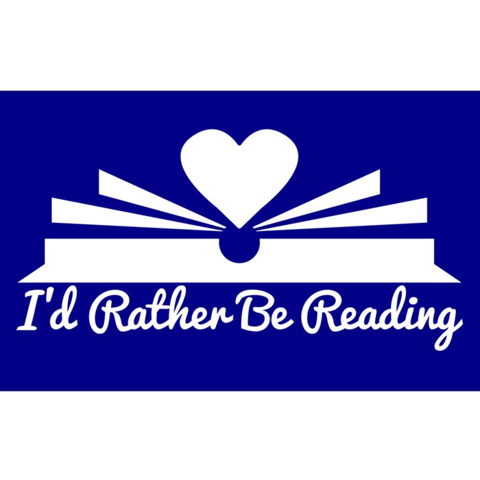 Id Rather Be Reading Cute Bookworm Graphic Meaningful Gift Bumper Sticker