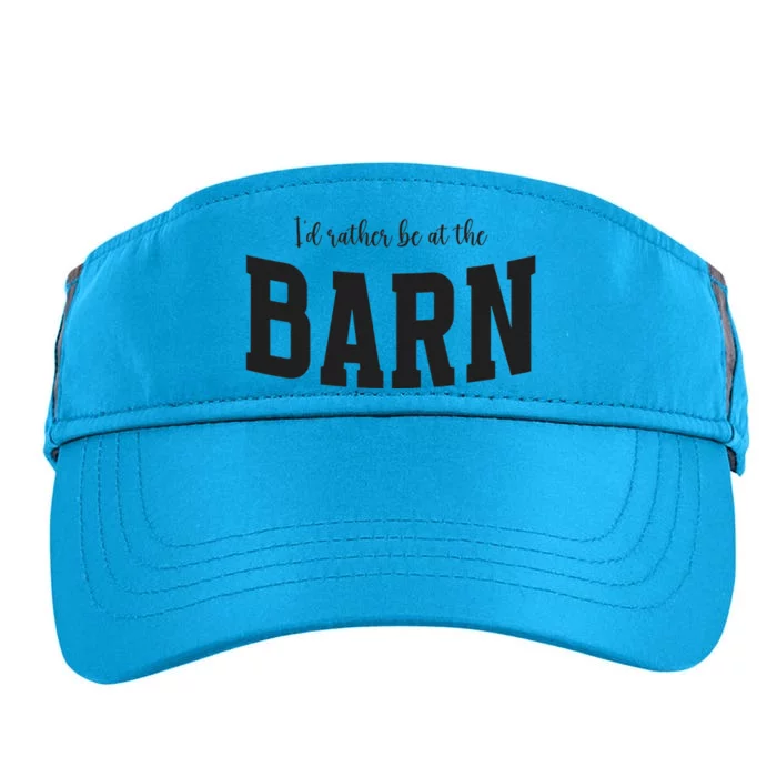 Id Rather Be At The Barn Funny Horse Lovers Adult Drive Performance Visor