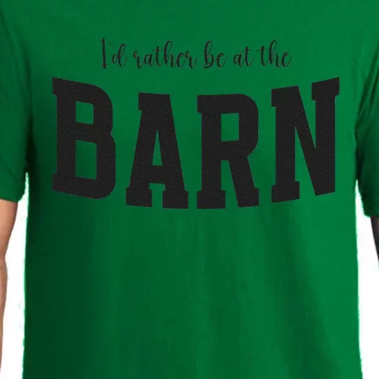 Id Rather Be At The Barn Funny Horse Lovers Pajama Set