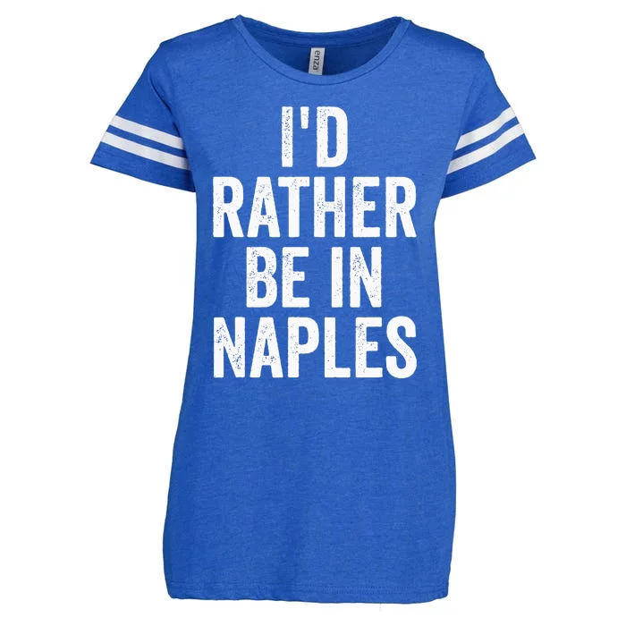 I’d Rather Be In Naples Florida Beach Ocean Vacation Enza Ladies Jersey Football T-Shirt