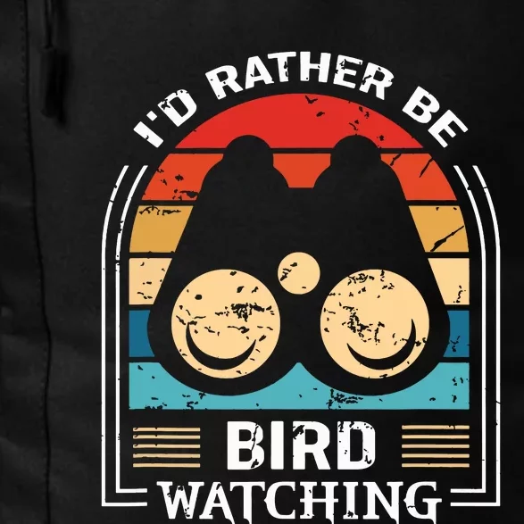 Id Rather Be Bird Watching Retro Bird Watching Daily Commute Backpack