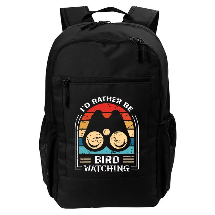 Id Rather Be Bird Watching Retro Bird Watching Daily Commute Backpack