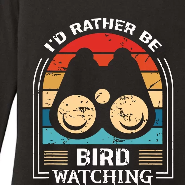 Id Rather Be Bird Watching Retro Bird Watching Womens CVC Long Sleeve Shirt