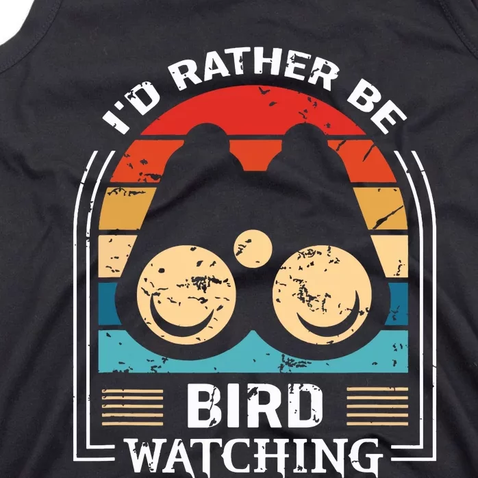 Id Rather Be Bird Watching Retro Bird Watching Tank Top