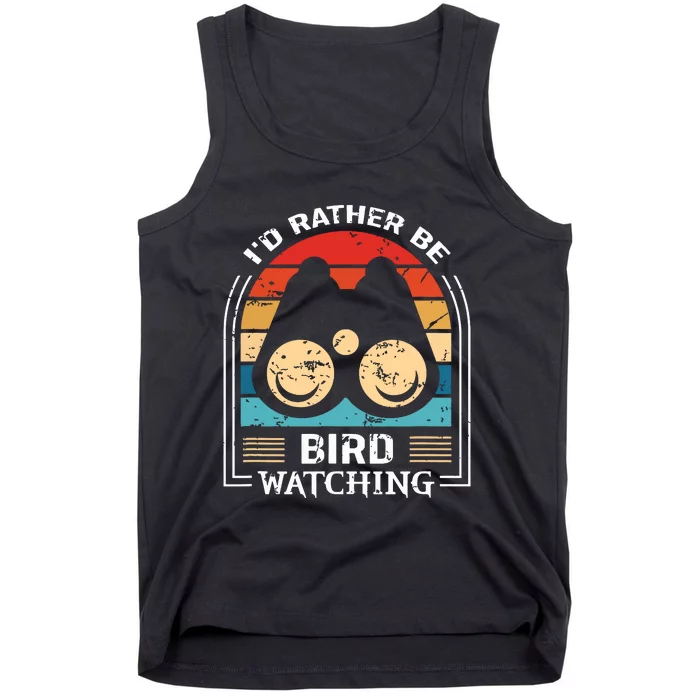 Id Rather Be Bird Watching Retro Bird Watching Tank Top