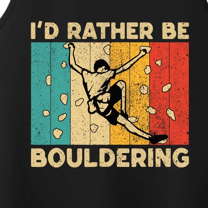 ID Rather Bouldering Funny Rock Climbing Bouldering Performance Tank