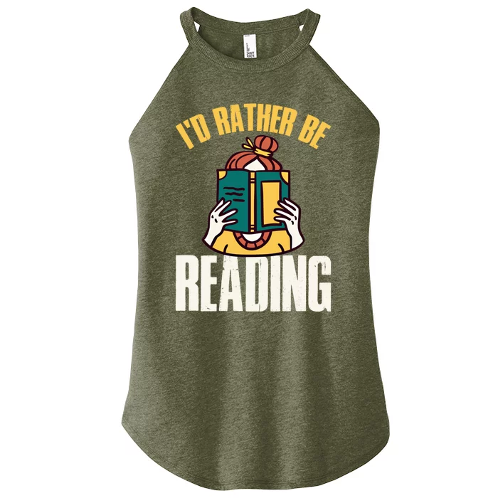 Id Rather Be Reading Gift Women’s Perfect Tri Rocker Tank