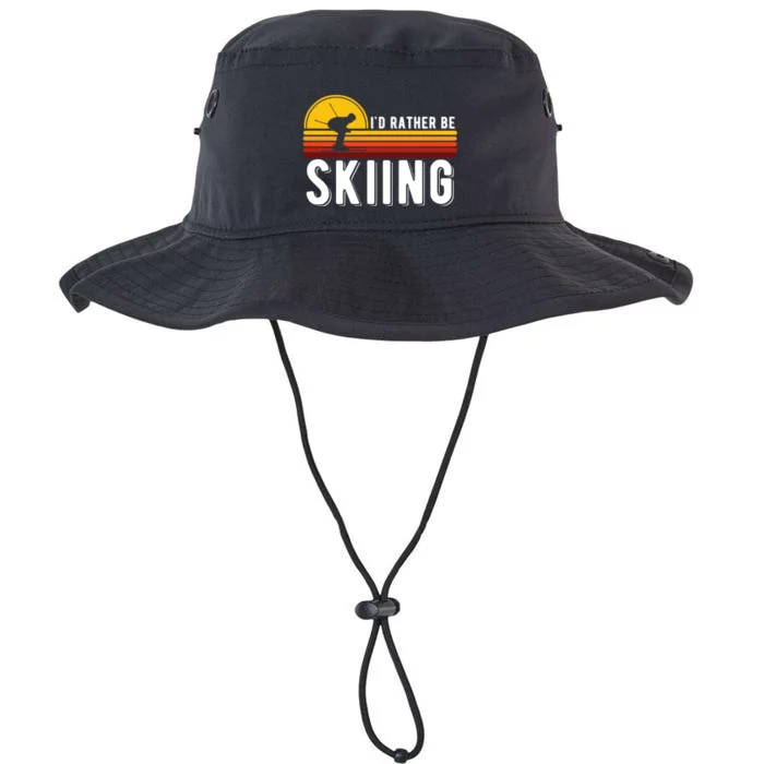 Id Rather Be Skiing Retro Vintage Ski Lover Skiing Gift Legacy Cool Fit Booney Bucket Hat