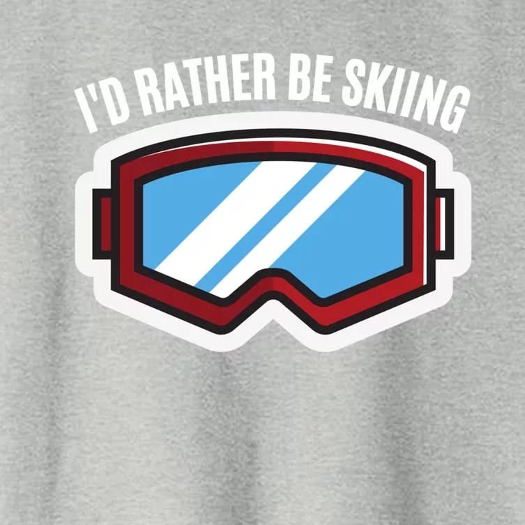 Id Rather Be Skiing Ski Goggles Gift Women's Crop Top Tee