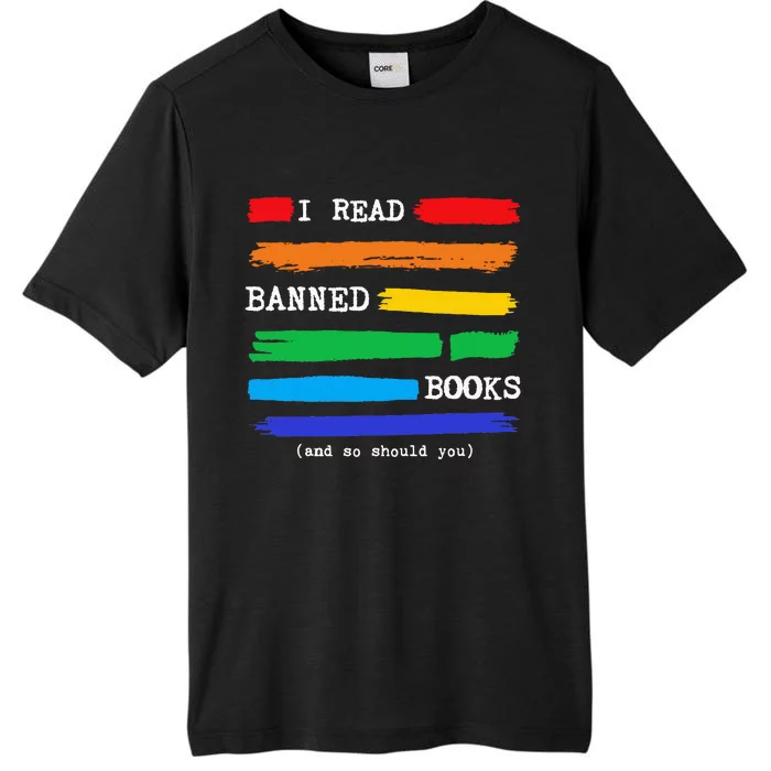 I Read Banned Books Colorful National Librarian ChromaSoft Performance T-Shirt