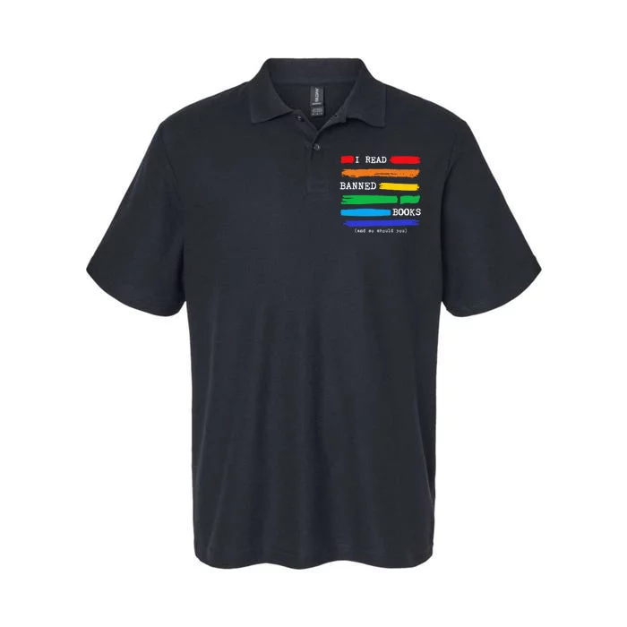 I Read Banned Books Colorful National Librarian Softstyle Adult Sport Polo