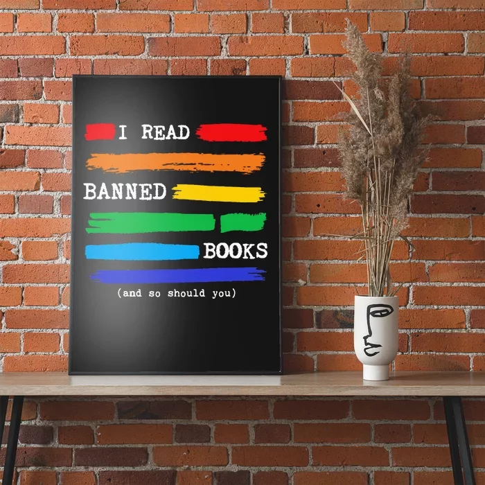 I Read Banned Books Colorful National Librarian Poster