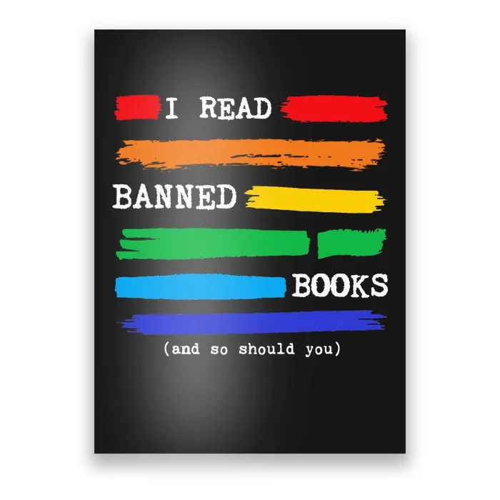 I Read Banned Books Colorful National Librarian Poster