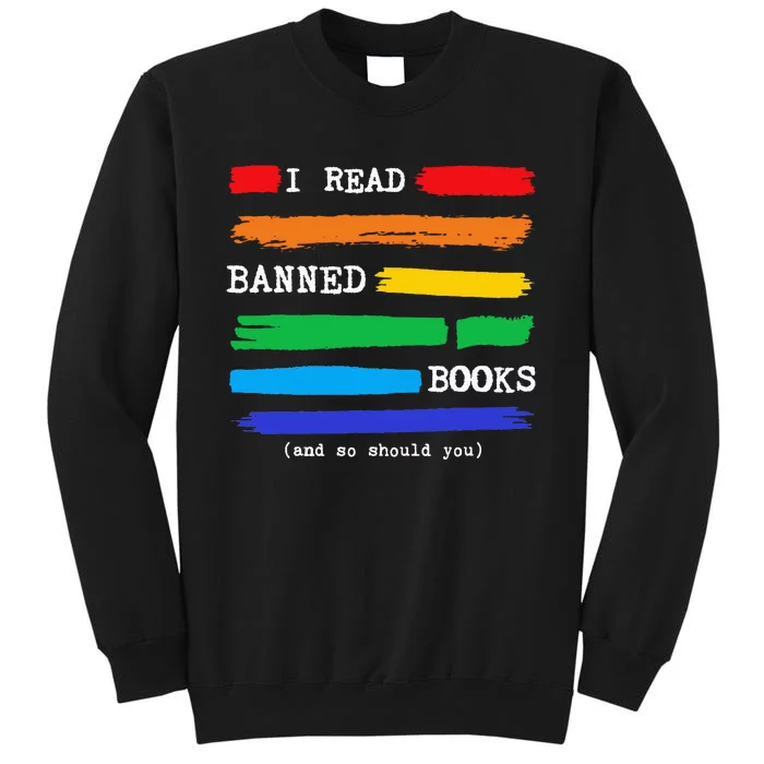 I Read Banned Books Colorful National Librarian Tall Sweatshirt