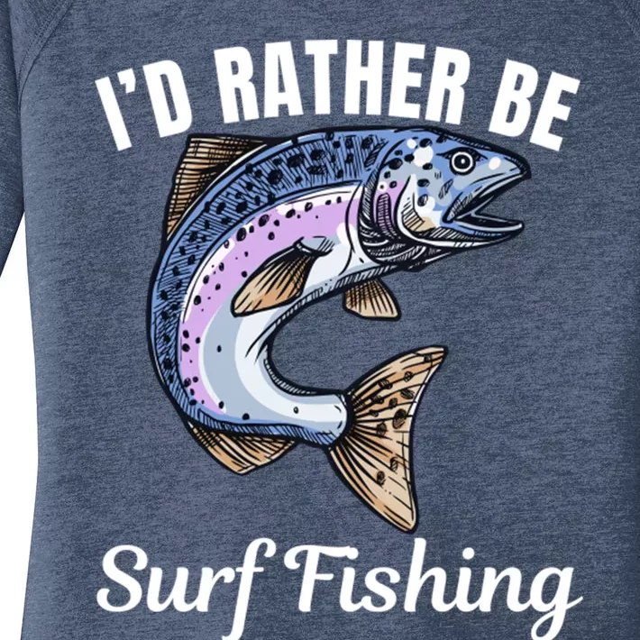 ID Rather Be Surf Fishing Women's Perfect Tri Tunic Long Sleeve Shirt