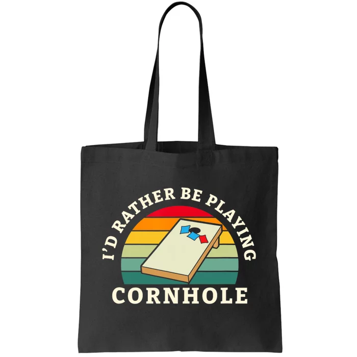 Id Rather Be Playing Cornhole Tote Bag