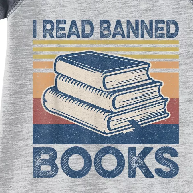 I Read Banned Books Week Librarian Freedom Reader Nerd Men Infant Baby Jersey Bodysuit