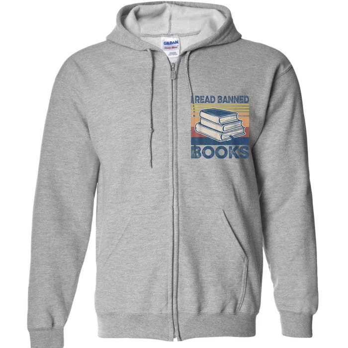 I Read Banned Books Week Librarian Freedom Reader Nerd Men Full Zip Hoodie