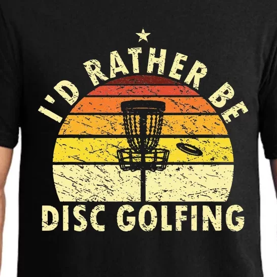 I'd Rather Be Disc Golfing Frisbee Disc Retro Disc Golfer Pajama Set