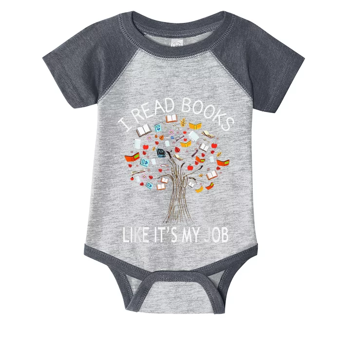 I Read Books Like Its My Job Book Lover Women Gift Funny Infant Baby Jersey Bodysuit