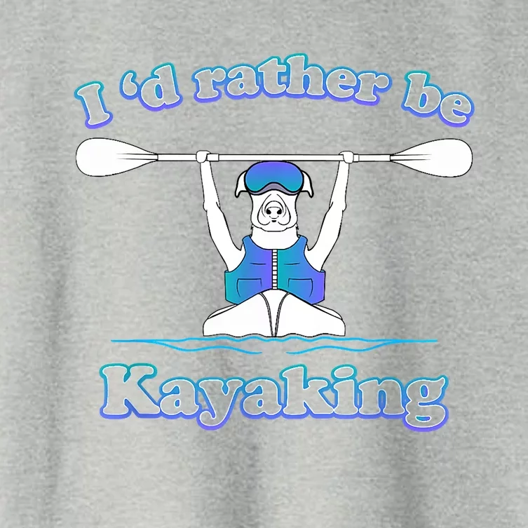 Id Rather Be Kayaking With Dog Funny Dog Kayak Graphic Women's Crop Top Tee