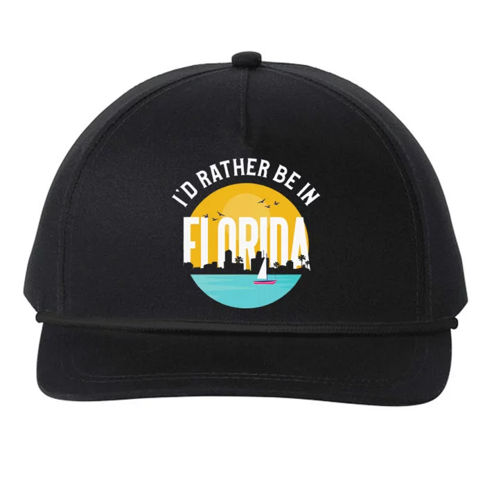 ID Rather Be In Florida Snapback Five-Panel Rope Hat