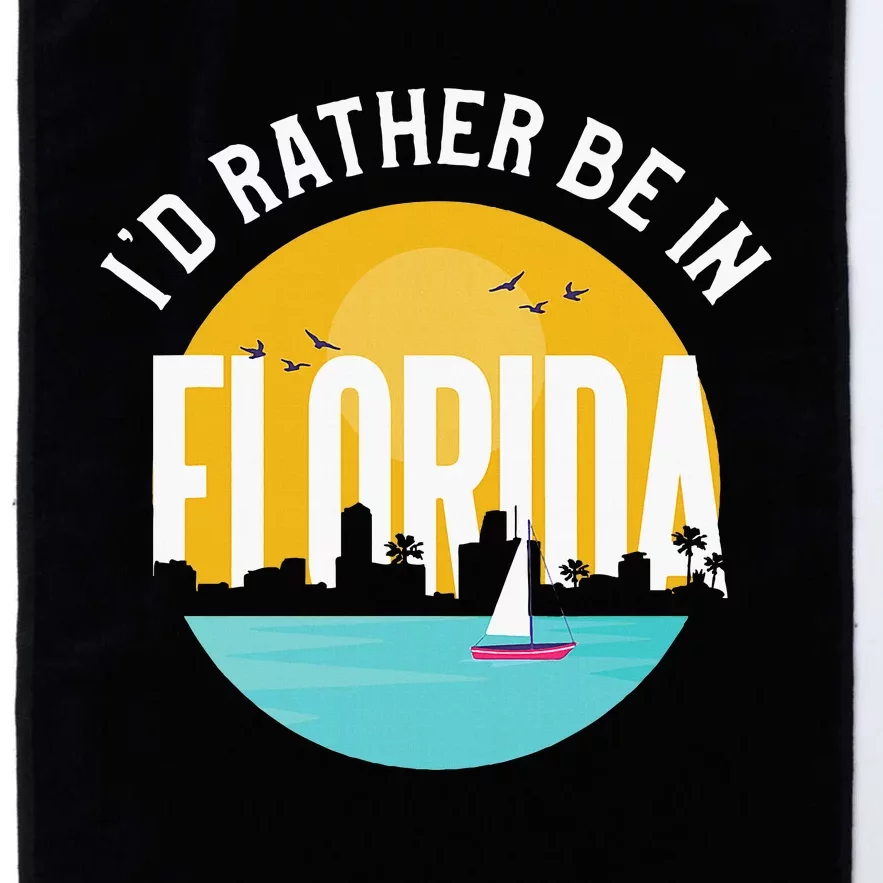 ID Rather Be In Florida Platinum Collection Golf Towel