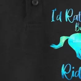 I’d Rather Be Riding Horse Lover Dry Zone Grid Performance Polo