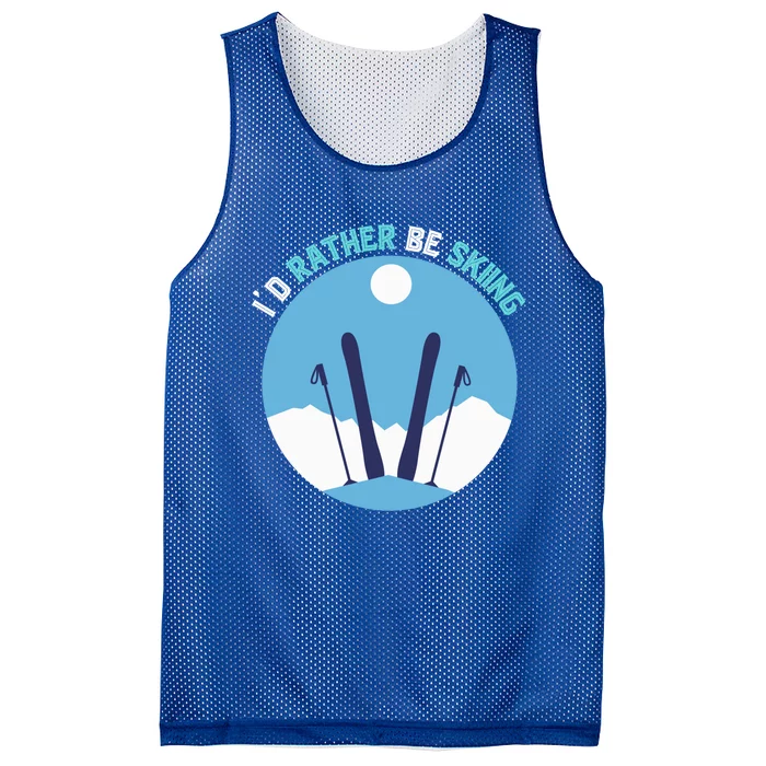 Id Rather Be Skiing Funny Skier Ski Instructor Winter Ski Gift Mesh Reversible Basketball Jersey Tank