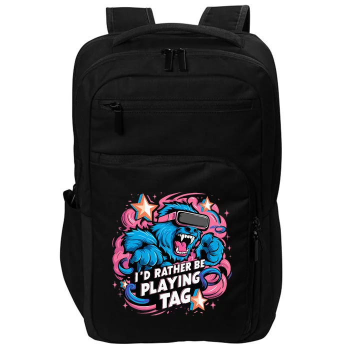 Id Rather Be Playing Tag Gorilla Impact Tech Backpack