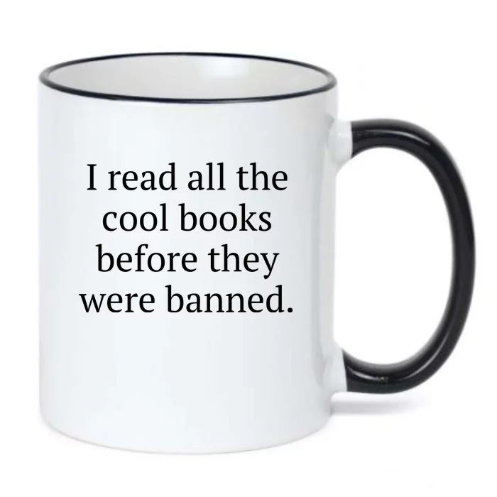 I Read Banned Books Cool Old Bibliophile Black Color Changing Mug